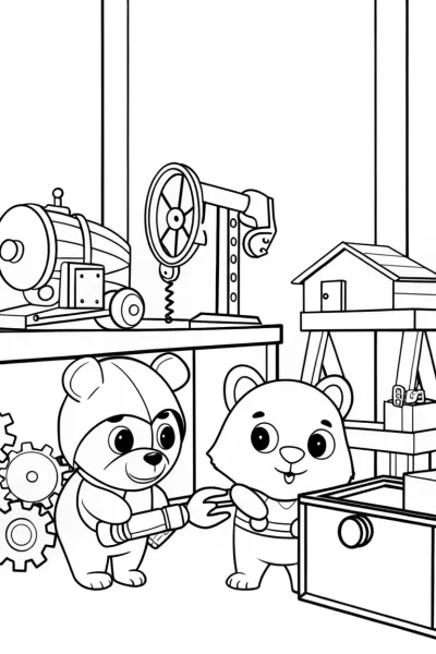 Inventive animals in a workshop