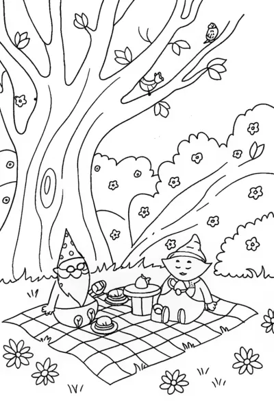 Gnomes’ Delight: A Picnic in the Enchanted Woods