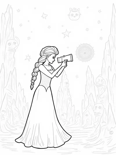 Elsa in the ice observatory