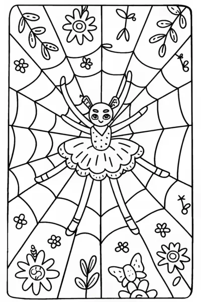 Spider Ballet Coloring Page
