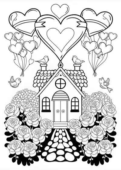 Heart Mandala Coloring Page
