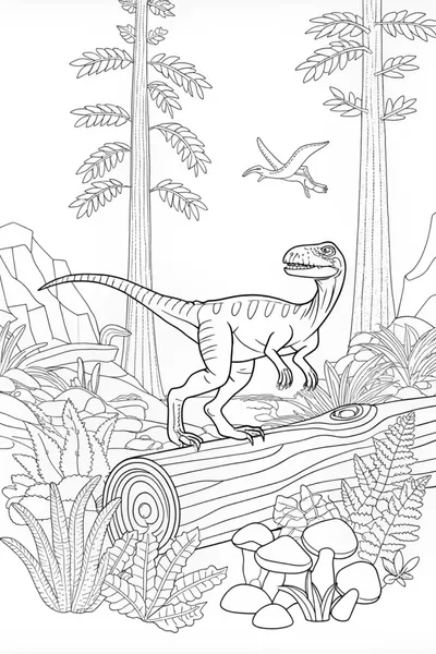 Velociraptor Adventure in the Prehistoric Forest