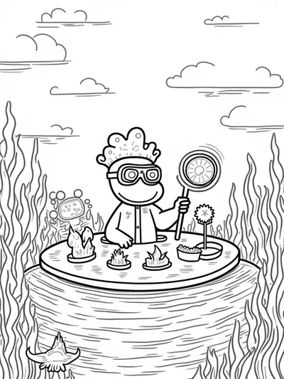 Axolotl at the underwater weather station
