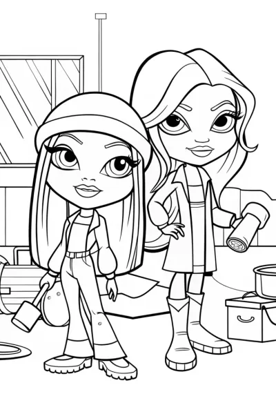 Bratz dolls in a weather workshop