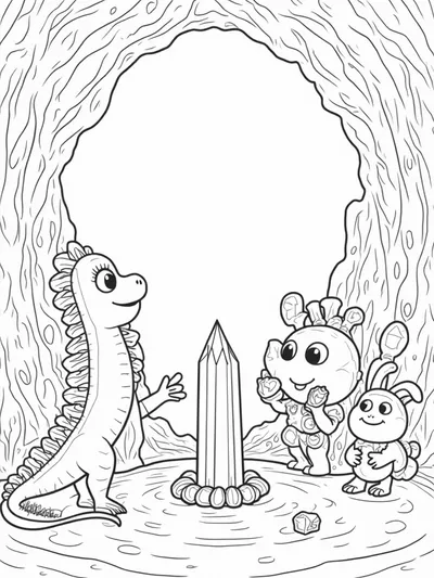 Rainbow Friends in the crystal cavern
