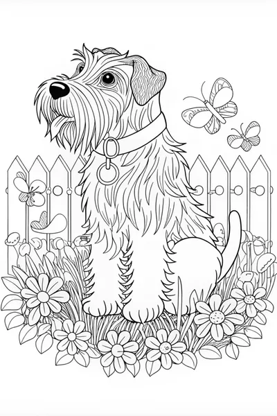 Dog Coloring Page Featuring Murphy