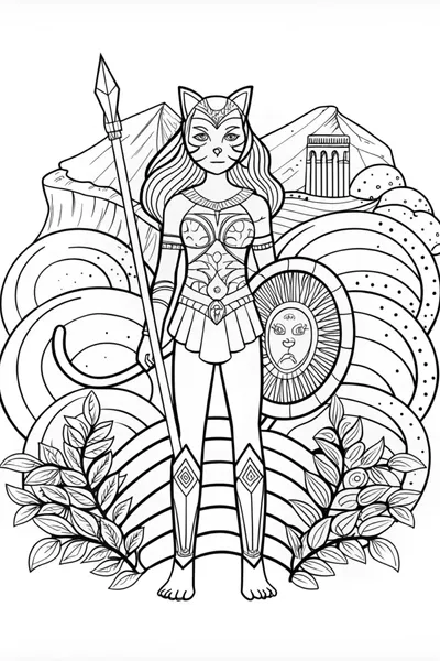 Wonder Woman: Fierce and Fearless Coloring Page