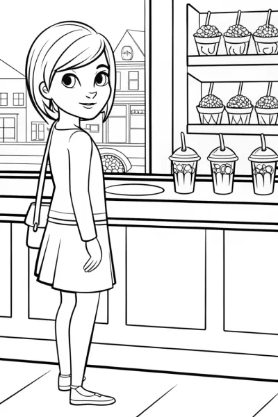 JJ at the bubble tea shop