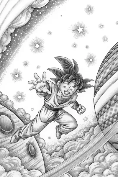 Goku in a cosmic sports competition