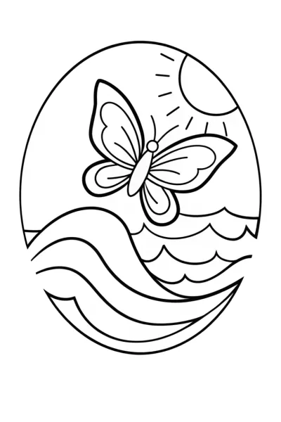 Butterfly navigating the ocean
