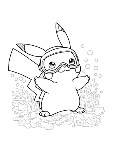 Pikachu’s underwater treasure dive