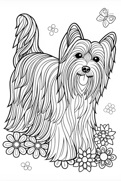 Yorkshire Terrier Coloring Fun