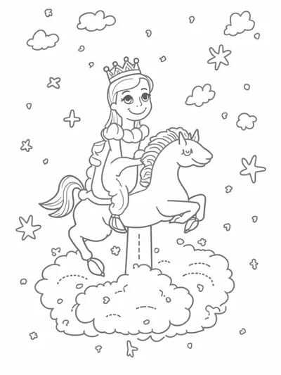 Princess on a cloud carousel