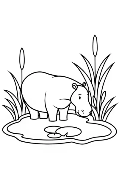 Banban gazing into a pond