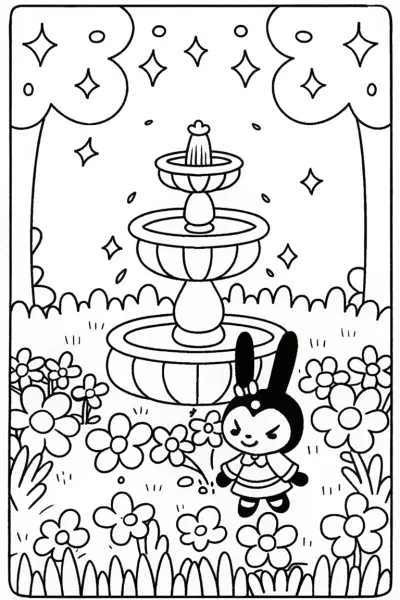 Kuromi’s Magical Adventure in the Flower Garden