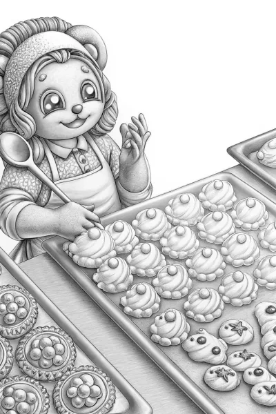 Jigglypuff baking cloud pastries