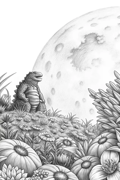 Godzilla gardening on another planet
