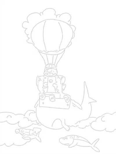 Shark hot air balloon race
