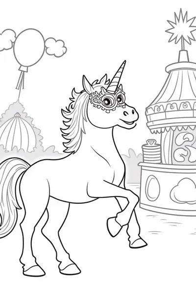 Unicorn at the carnival