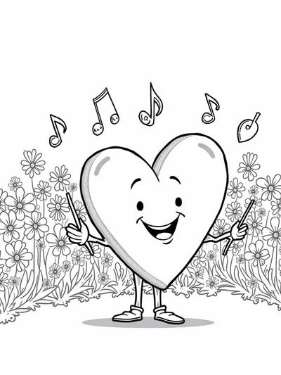 Heart conducting a musical symphony