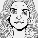 Serene Smiling Girl Coloring Page