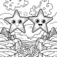 Cosmic Canyon Adventure Coloring Page