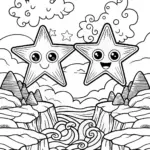 Cosmic Canyon Adventure Coloring Page