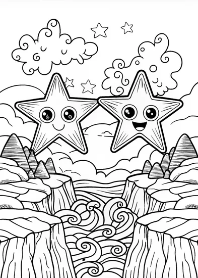 A coloring page of Cosmic Canyon Adventure Coloring Page