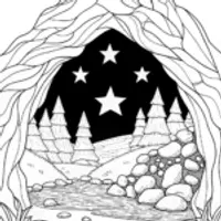 Starry Night in the Mountains