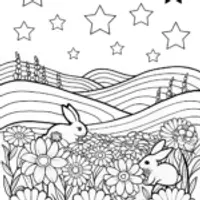 Starry Sunrise in the Countryside