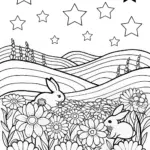 Starry Sunrise in the Countryside