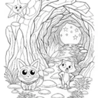 Misha the Fox Explores the Rocky Cave