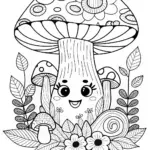 Whimsical Mushrooms in the Forest