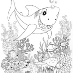 Happy Shark in Ocean Adventure