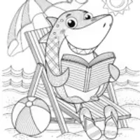 Sammy the Shark’s Ocean Adventure Coloring Page