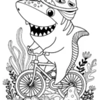 Shark Riding a Bicycle Adventure