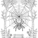 Spider and Web in the Forest