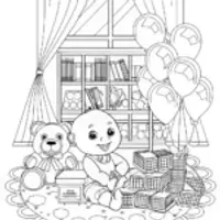 Adorable Baby Coloring Page