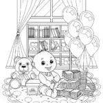 Adorable Baby Coloring Page
