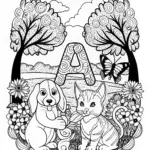 Amber’s Animal Friends Coloring Page