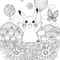 Pikachu’s Joyful Coloring Adventure