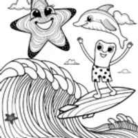 Dolphin’s Magical Ocean Adventure Coloring Page