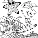 Dolphin’s Magical Ocean Adventure Coloring Page