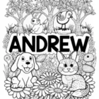ANDREW’s Animal Friends Coloring Page