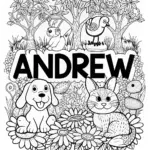 ANDREW’s Animal Friends Coloring Page