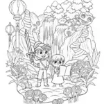 Young Anime Hero Portrait Coloring Page