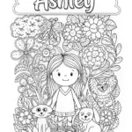 Ashley’s Animal Friends Coloring Page