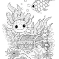 Lizard in the Garden Coloring Page