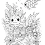 Lizard in the Garden Coloring Page