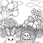 Baby Chick’s Easter Adventure Coloring Page